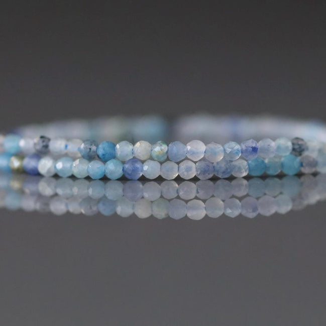 2mm Rare Trolleite Beads – Tiny Faceted Round Natural Gemstone 15" Strand