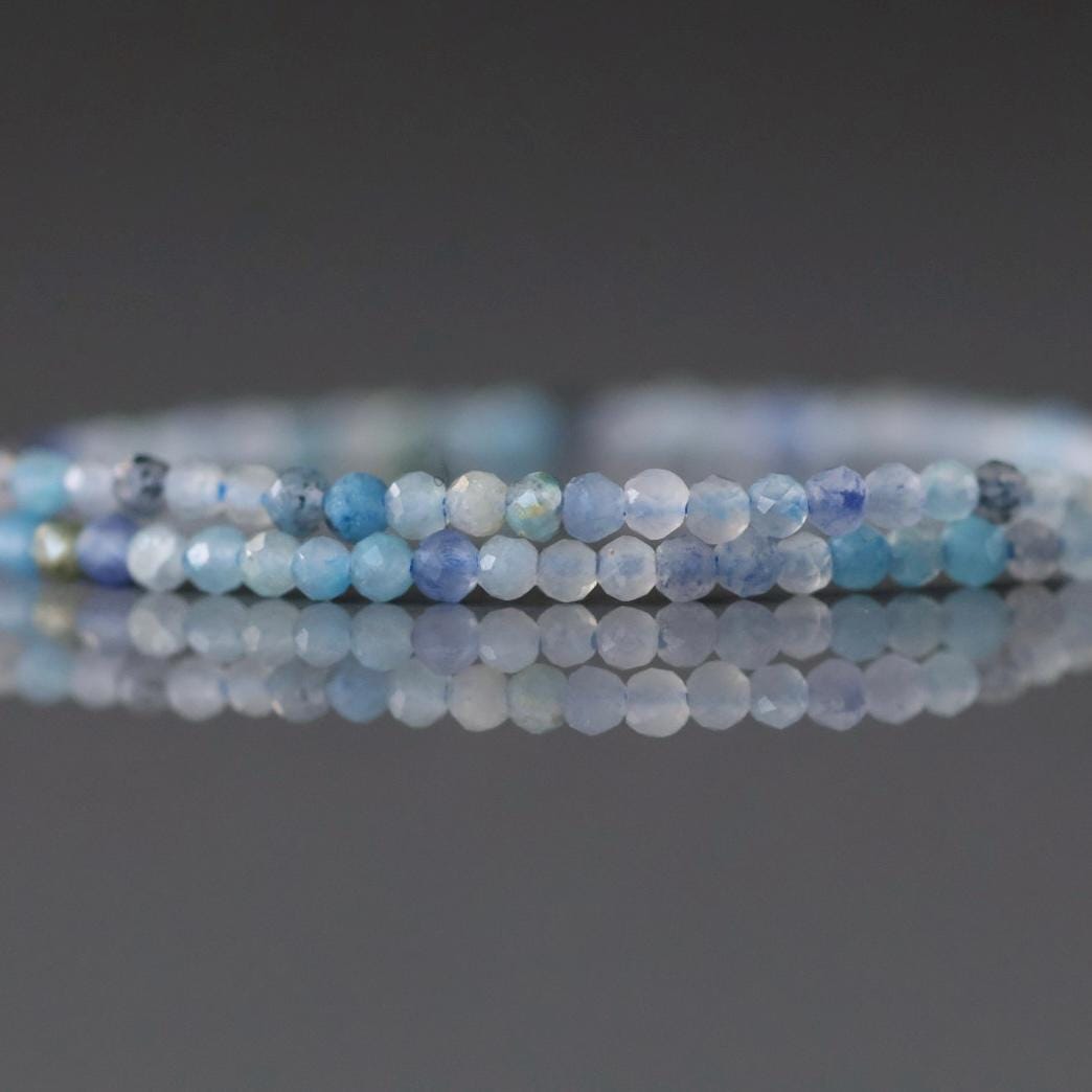 2mm Rare Trolleite Beads ‚Äì Tiny Faceted Round Natural Gemstone 15" Strand