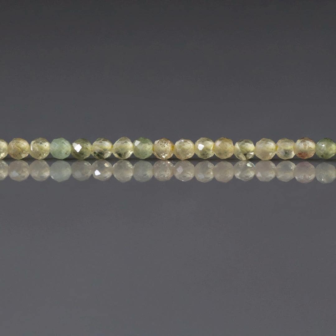 2mm Rare Yellow Apatite Faceted Beads 7" Bright Lemon Green Yellow Genuine Gemstone Beads for DIY Jewelry Making Beading Craft Gift Beads