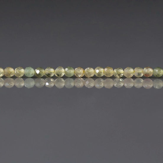 2mm Rare Yellow Apatite Beads -Faceted Round Natural Gemstone 7" Strand