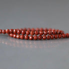 2mm Red Jasper Beads – Tiny Faceted Round Natural Gemstone 15" Strand