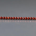 2mm Red Jasper Beads – Tiny Faceted Round Natural Gemstone 15" Strand