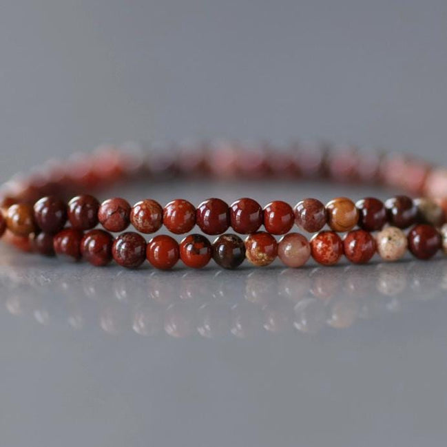 2mm Red Jasper Beads Smooth Genuine Small Red Jasper Beads 15" Gemstone Beads for Jewelry Making Beading Gift for Crafter