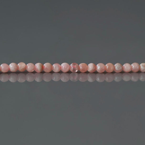 2mm Natural Rhodochrosite Smooth Beads 15" Nude Pink Genuine Gemstone Beads for Jewelry Making Beading Craft Gift Beads Self-Love Abundance