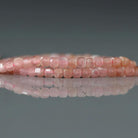 2mm Rhodochrosite Cube Beads - Tiny Cube Natural Gemstone 15" Strand