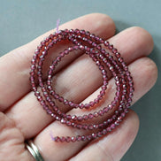 2mm AAA Rhodolite Garnet Beads Faceted Beads 15