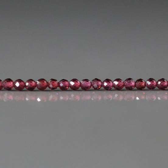 2mm AAA Rhodolite Garnet Beads Faceted Beads 15" Natural Purple Garnet Gemstone Beads Beading Crafter Gift