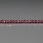 2mm Rhodolite Garnet Beads - Tiny Faceted Round Natural Gemstone 15" Strand