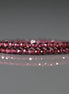 2mm Rhodolite Garnet Beads - Tiny Faceted Round Natural Gemstone 15" Strand