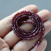 2mm AAA Rhodolite Garnet Beads Cube Faceted Beads 15