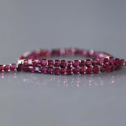 2mm AAA Rhodolite Garnet Beads Cube Faceted Beads 15