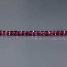 2mm Rhodolite Garnet Cube Beads - Tiny Faceted Cube Natural Gemstone 15" Strand