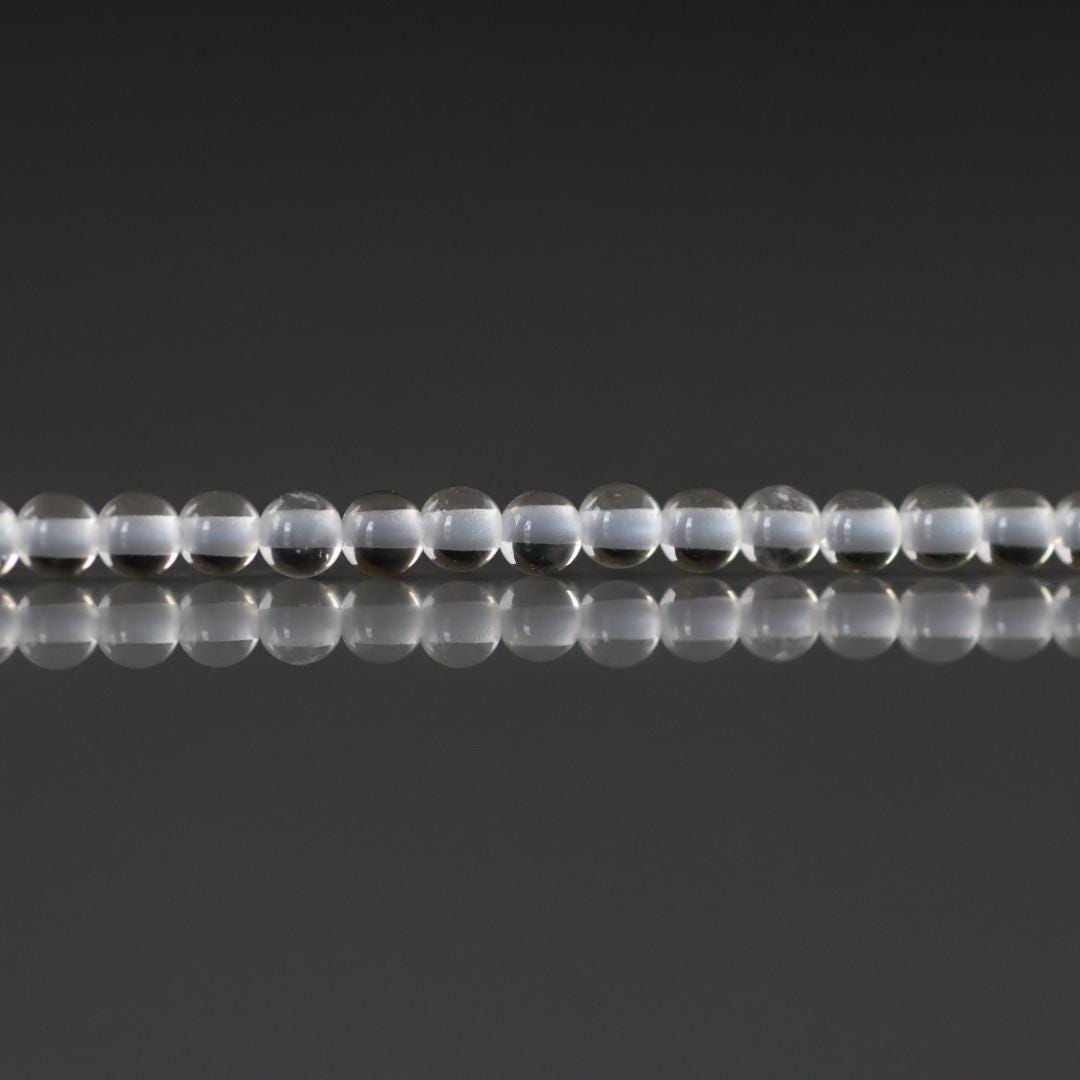 2mm AAA Rock Quartz Smooth Beads 15" Clear Crystal Quartz Genuine Gemstone Beads for Jewelry Making Beading Craft Gift April Birthstone