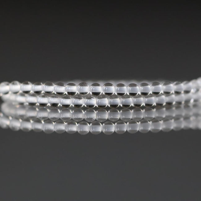 2mm AAA Rock Quartz Smooth Beads 15" Clear Crystal Quartz Genuine Gemstone Beads for Jewelry Making Beading Craft Gift April Birthstone