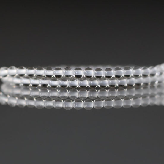 2mm AAA Rock Quartz Smooth Beads 15" Clear Crystal Quartz Genuine Gemstone Beads for Jewelry Making Beading Craft Gift April Birthstone