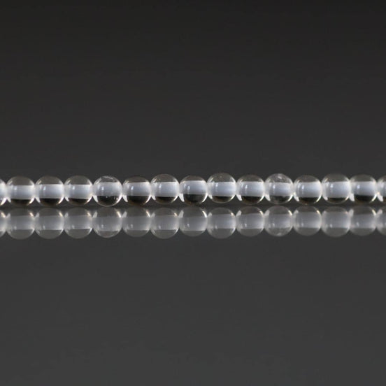 2mm Rock Quartz Beads ‚Äì Tiny Smooth Round Natural Gemstone 15" Strand