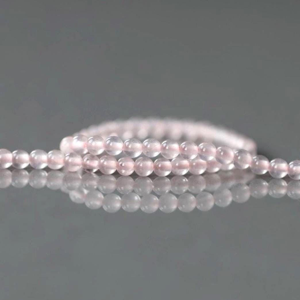 2mm Rose Quartz Beads ‚Äì Tiny Smooth Round Natural Gemstone 15" Strand