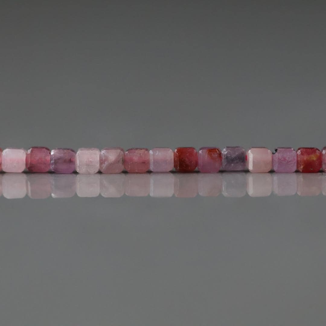 2mm Ruby Beads Cube Faceted Beads 7" Strand Natural Ruby Cubes Gemstone Beads Beading Crafter Gift July Birthstone DIY Jewelry