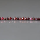 2mm Ruby Beads - Tiny Faceted Round Natural Gemstone 15" Strand