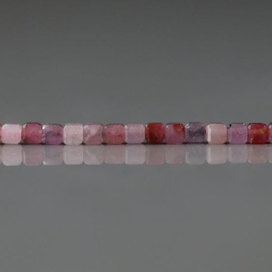 2mm Ruby Beads Cube Faceted Beads 15" Strand Natural Ruby Cubes Gemstone Beads Beading Crafter Gift July Birthstone DIY Jewelry