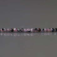 2mm Rare Ruby Beads with Black Matrix Micro Faceted Beads 15