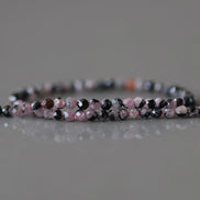 2mm Rare Ruby Beads with Black Matrix Micro Faceted Beads 15
