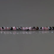 2mm Ruby with Black Matrix Beads ‚Äì Tiny Faceted Round Natural Gemstone 15
