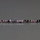 2mm Ruby with Black Matrix Beads ‚Äì Tiny Faceted Round Natural Gemstone 15" Strand