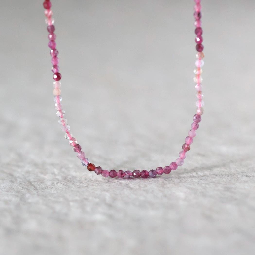 2mm Ruby Yellow Sapphire Faceted Beads Round Genuine Gemstone Tiny Beads 15” for DIY Jewelry Making Earring Supplies