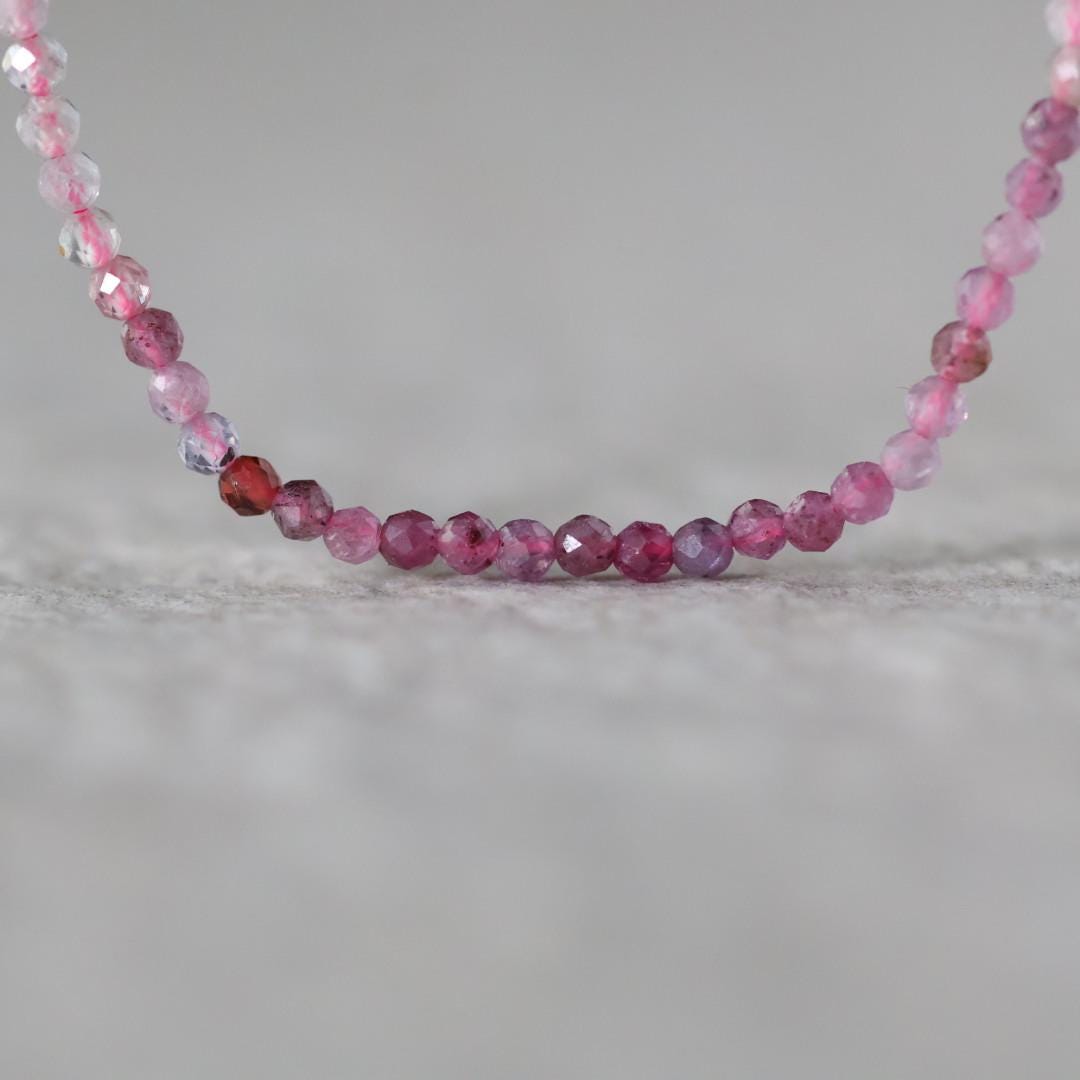 2mm Ruby Yellow Sapphire Faceted Beads Round Genuine Gemstone Tiny Beads 15” for DIY Jewelry Making Earring Supplies