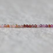 2mm Ruby Yellow Sapphire Faceted Beads Round Genuine Gemstone Tiny Beads 15” for DIY Jewelry Making Earring Supplies