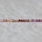 2mm Ruby Yellow Sapphire Faceted Beads Round Genuine Gemstone Tiny Beads 15” for DIY Jewelry Making Earring Supplies