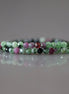 2mm Ruby Zoisite Beads ‚Äì Tiny Faceted Round Natural Gemstone 15" Strand