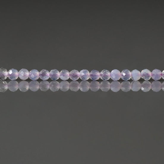 2mm Scorolite Beads Lavender Quartz Strand 7" Faceted Genuine Gemstone Beads Natural for Jewelry Making Beading Craft Gift Beads