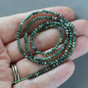 2mm Seraphinite Faceted Beads 15
