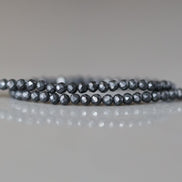 2mm Shungite Micro Faceted Beads 15