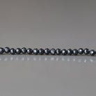 2mm Shungite Beads ‚Äì Tiny Faceted Round Natural Gemstone 15" Strand