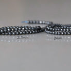 2mm Shungite Beads ‚Äì Tiny Faceted Round Natural Gemstone 15" Strand
