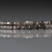 2mm Silver Obsidian Micro Faceted Cube Beads Obsidian Genuine Beads 15