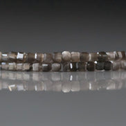 2mm Silver Obsidian Cube Beads ‚Äì Tiny Faceted Cube Natural Gemstone 15