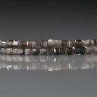 2mm Silver Obsidian Cube Beads ‚Äì Tiny Faceted Cube Natural Gemstone 15" Strand