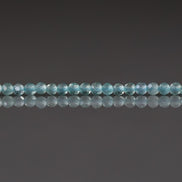 2mm Sky Blue Apatite Beads – Tiny Faceted Round Natural Gemstone 15