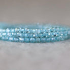 2mm Sky Blue Apatite Beads – Tiny Faceted Round Natural Gemstone 15" Strand
