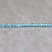 2mm Sky Blue Apatite Beads – Tiny Faceted Round Natural Gemstone 15