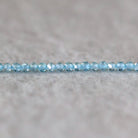2mm Sky Blue Apatite Beads – Tiny Faceted Round Natural Gemstone 15" Strand