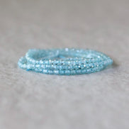2mm Sky Blue Apatite Beads – Tiny Faceted Round Natural Gemstone 15