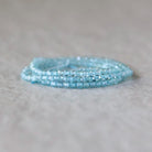 2mm Sky Blue Apatite Beads – Tiny Faceted Round Natural Gemstone 15" Strand