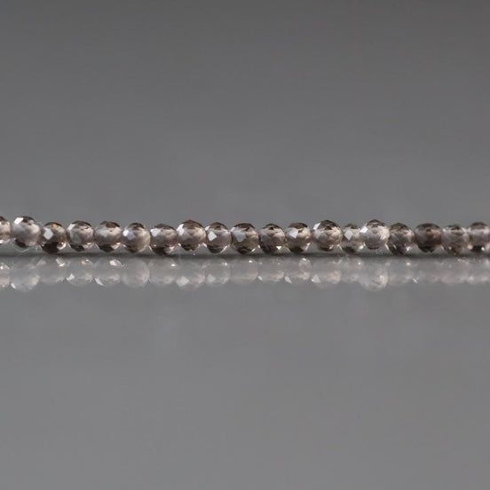 2mm AAA Smoky Quartz Micro Faceted Beads Genuine Beads 15" Sparkly Light Smoky Quartz Gemstone Beads Beading Crafter Gift