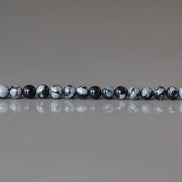 2mm Snowflake Obsidian Beads ‚Äì Tiny Smooth Round Natural Gemstone 15