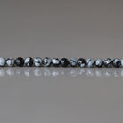 2mm Snowflake Obsidian Beads ‚Äì Tiny Smooth Round Natural Gemstone 15" Strand